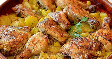 Pollo Asado al Ajillo con Limón