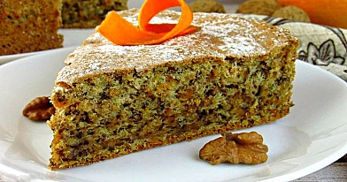 Tarta suave de calabaza con nueces